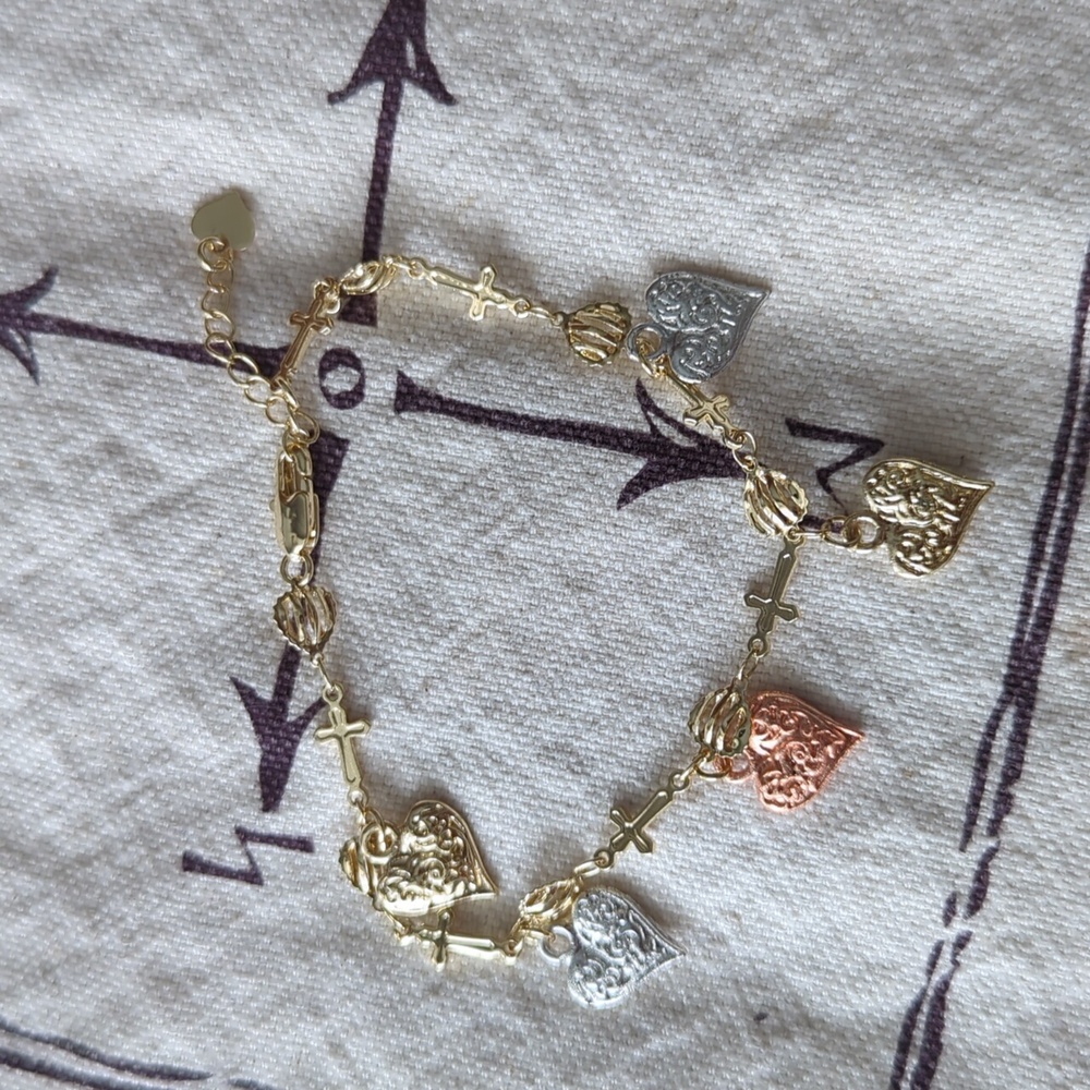 Heart Cross Bracelet